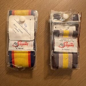 NEW! Vintage Skyway Multicoloured Striped Luggage Straps
